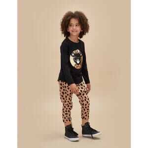 Huxbaby Boys Girls Black Cool Bear Organic Cotton Long Sleeve T-Shirt Top Size 3